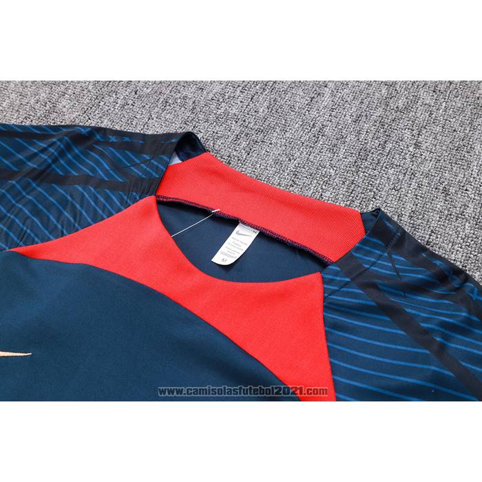 Fato de Treino Paris Saint-Germain Manga Curta 2023-2024 Azul - Calcas Curta